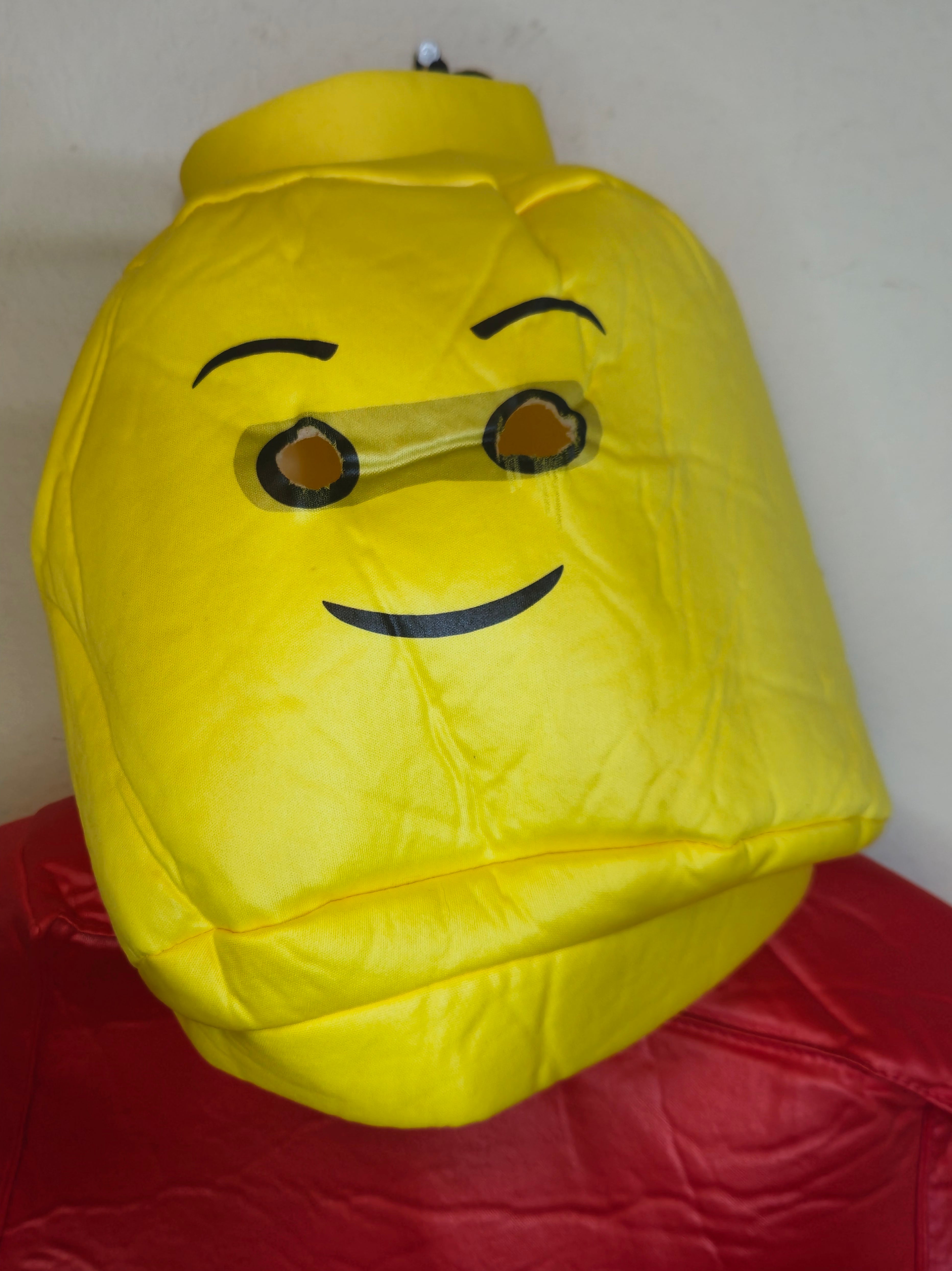 LEGO Minifigure Costume Adult One Size Red Yellow Foam Halloween Cosplay Suit